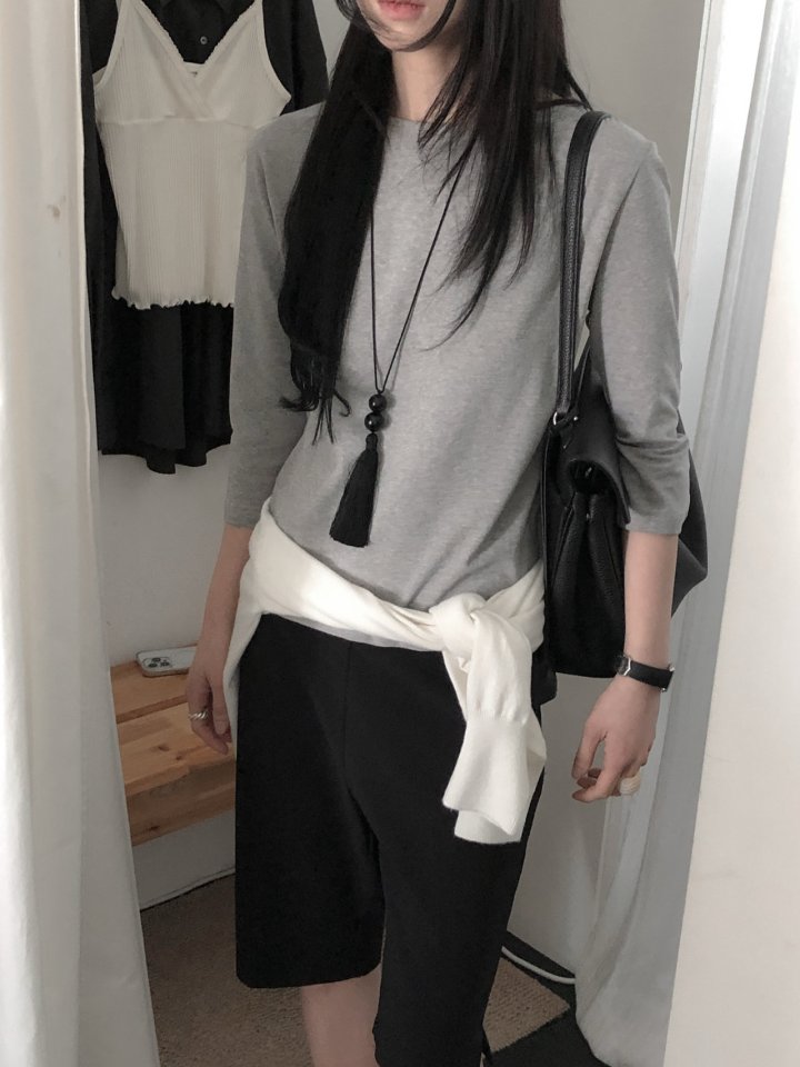[LE BUTTER] Essential 3/4 Sleeve T-Shirt 5