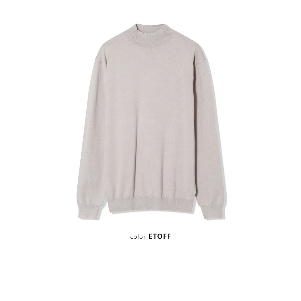[OCEAN] Shimmer Cashmere-like Mock Neck Knit