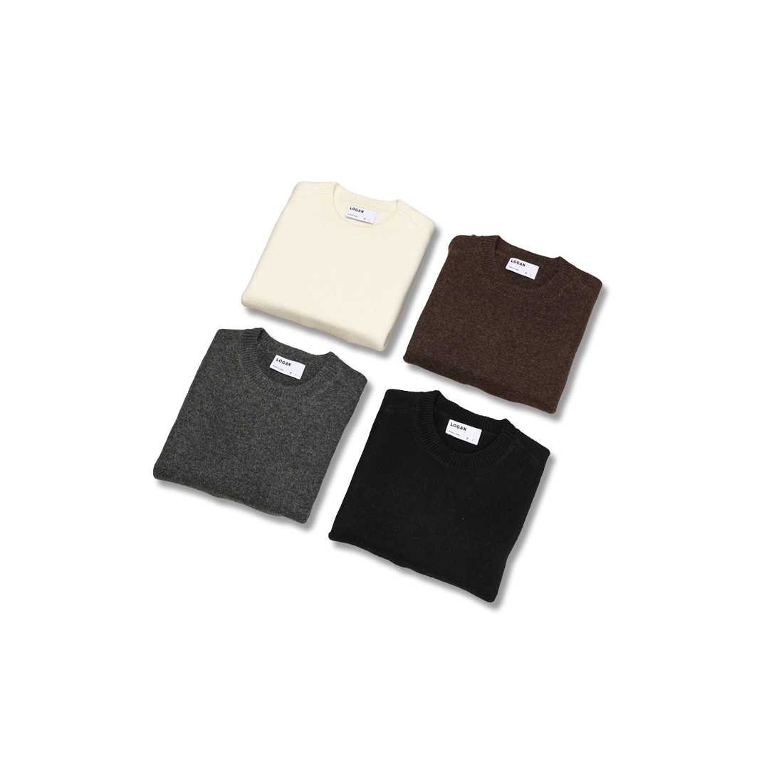 [LOGAN] Unbalanced Crop Knit 3