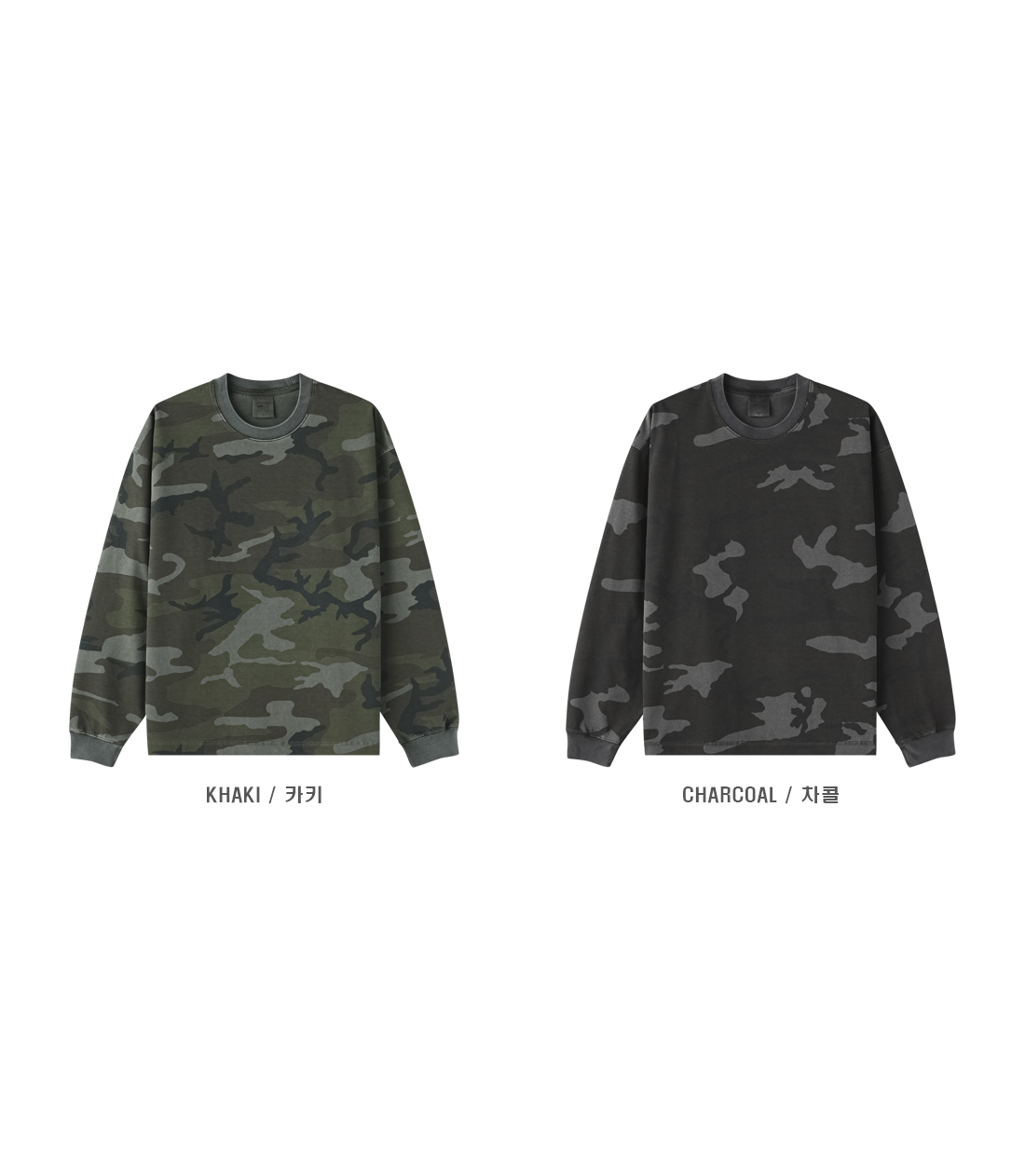 [LAINE] Camo Pigment Long Sleeve T-Shirt 6