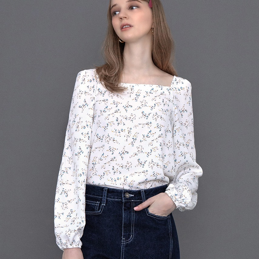 [DE PERI MERA] Rina Squared Neck Blouse 2