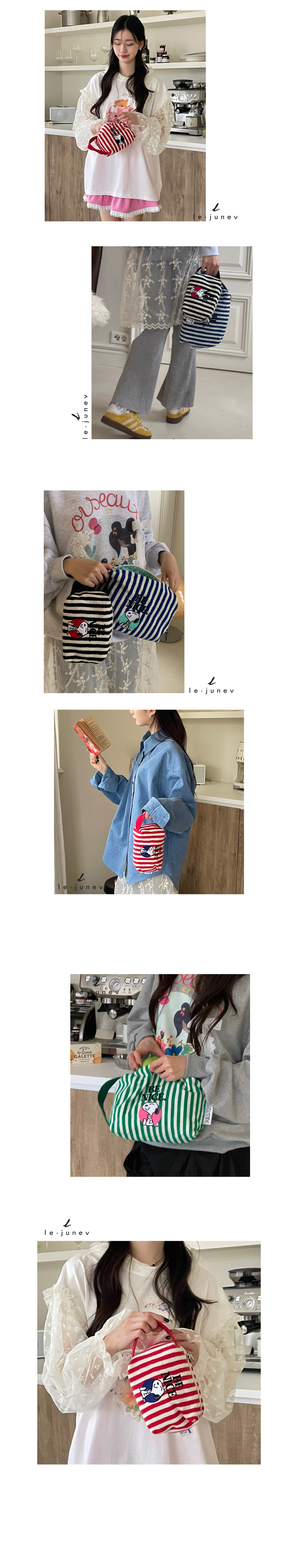 [LE JUNEV] PNLE0145 Snoopy Pouch L 2