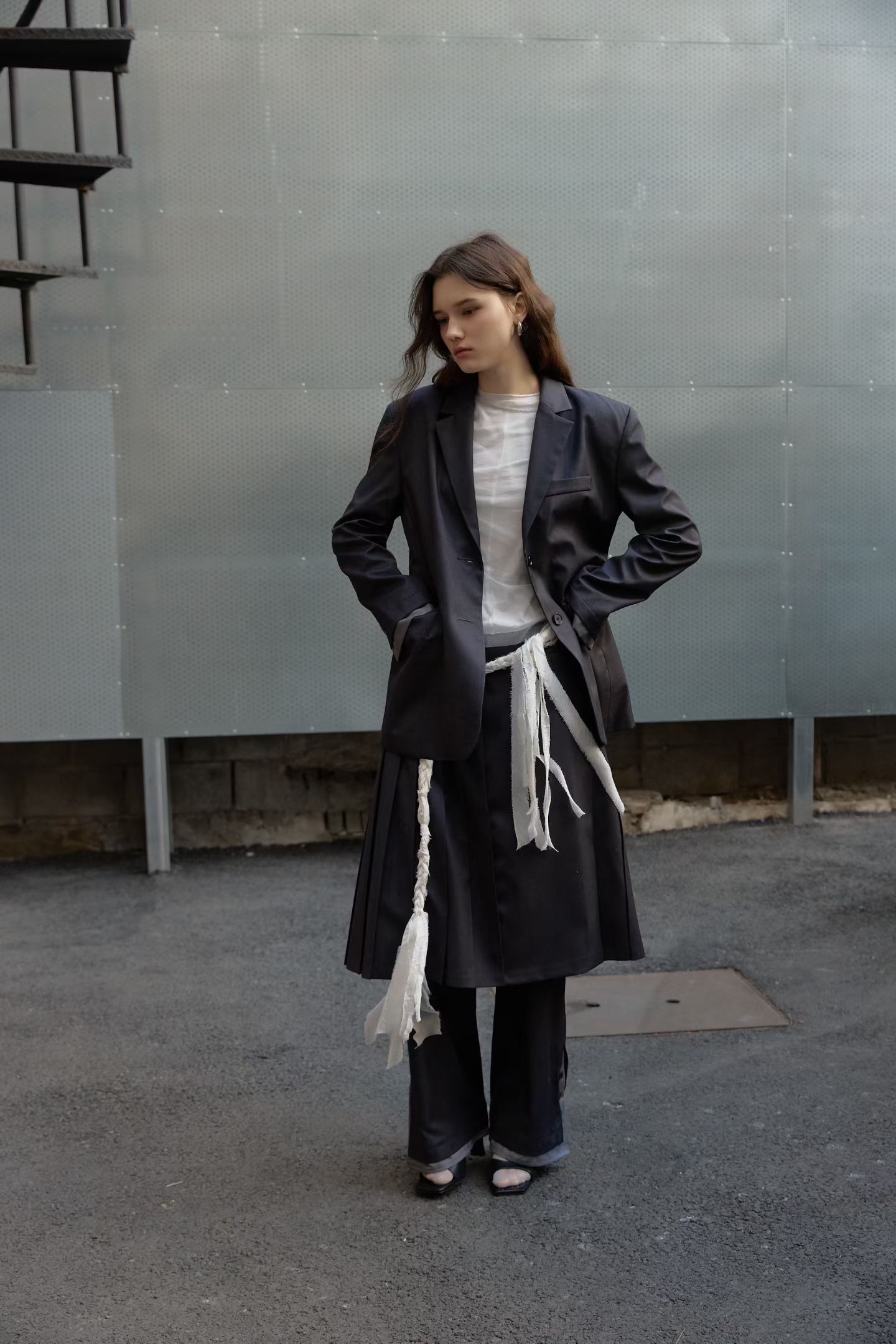 [FOUNDATION] Nine Sleeve Color-Block Jacket 3