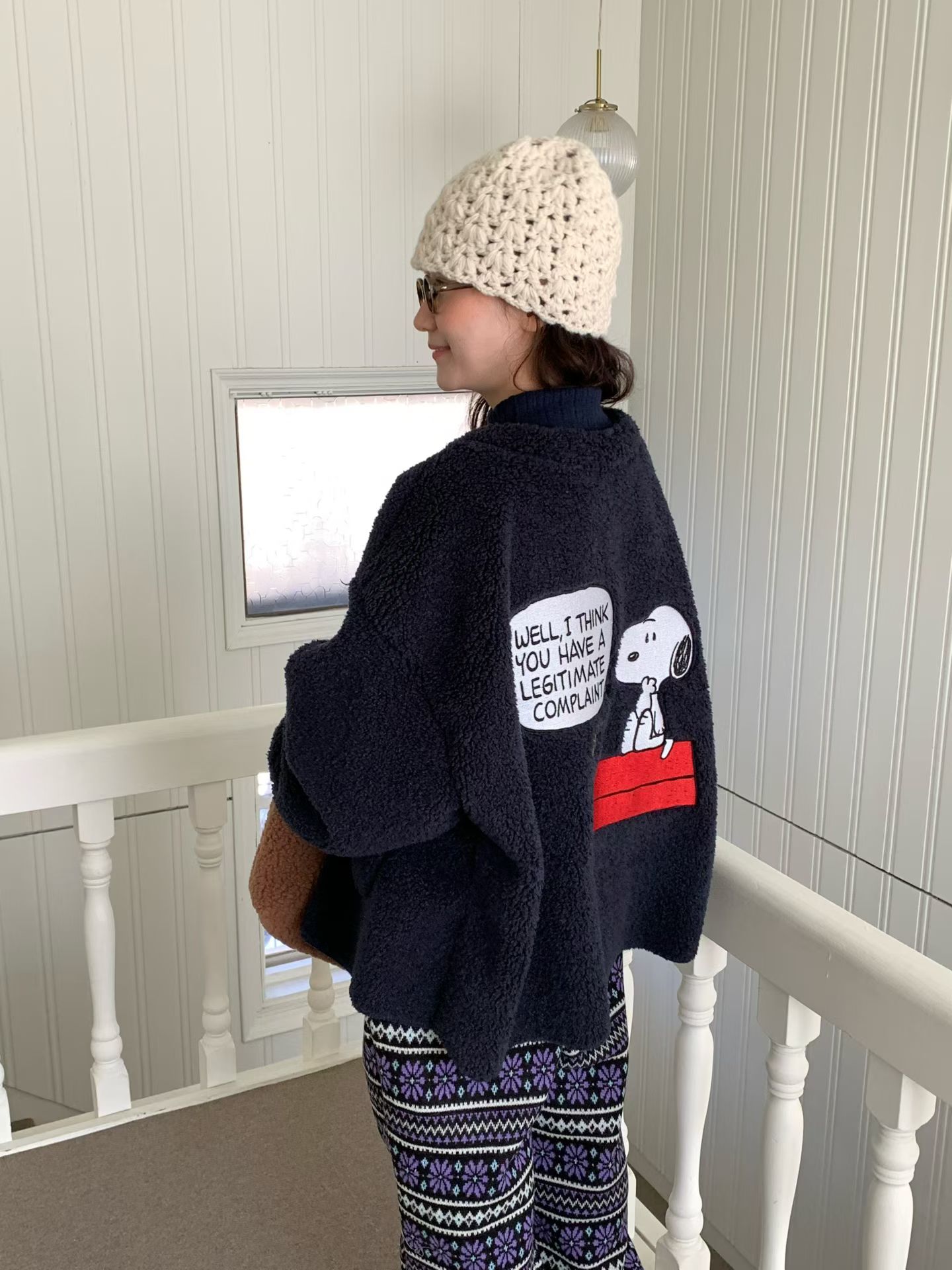 (Official Licensed Peanuts Snoopy) [VENTI] Fleece Snoopy Jacket 3