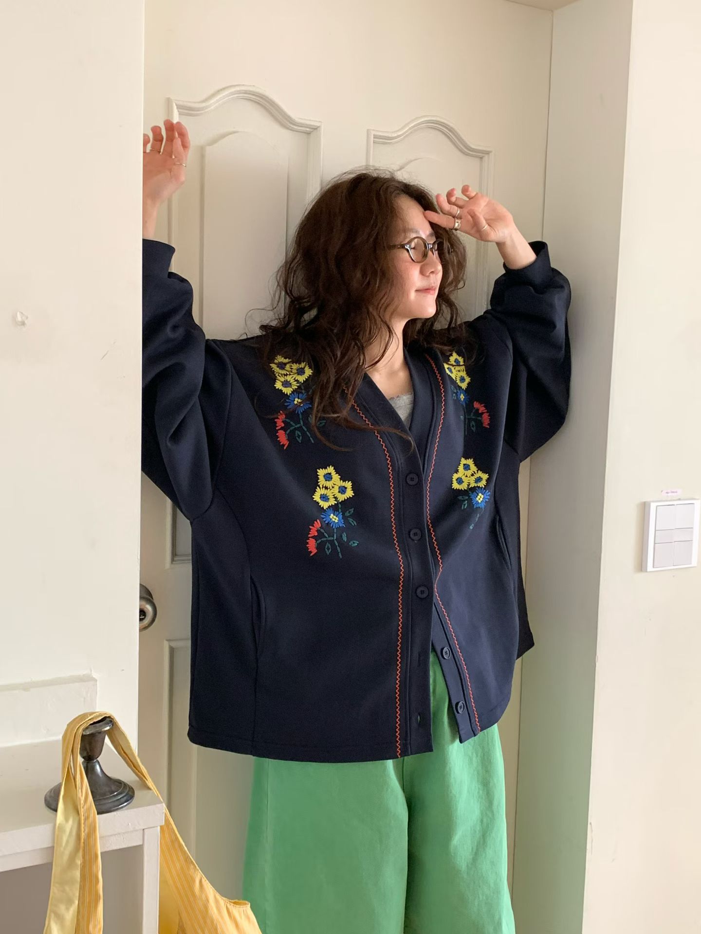 [VENTI] Floral Embroidered Cardigan 3