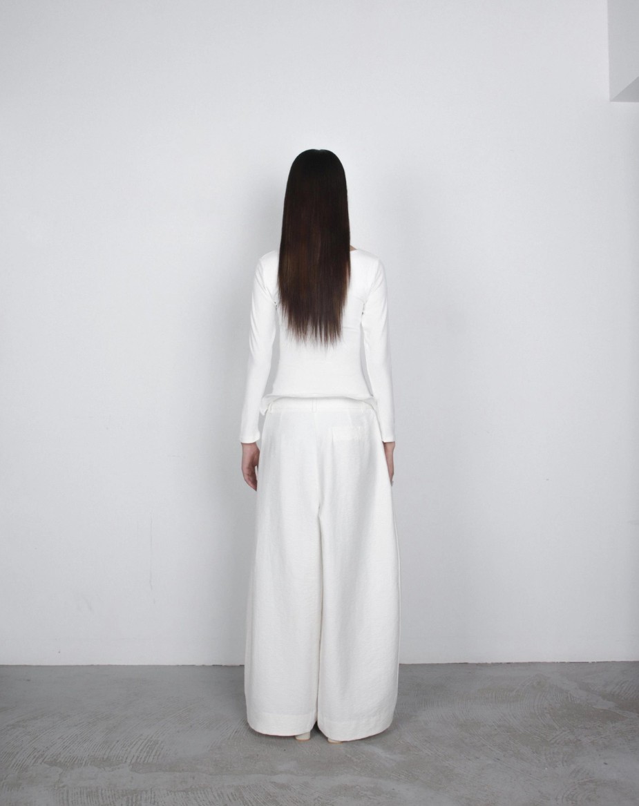 [TEXTURE] Obi Wide Cotton Pants 8
