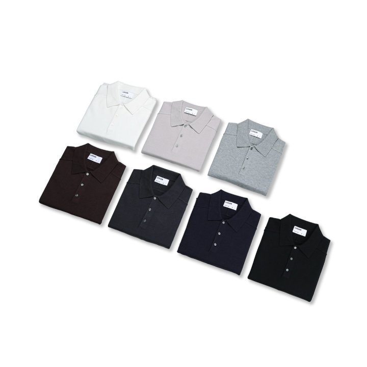 [LOGAN] Logan Panelled Buttoned Collared Knit 10