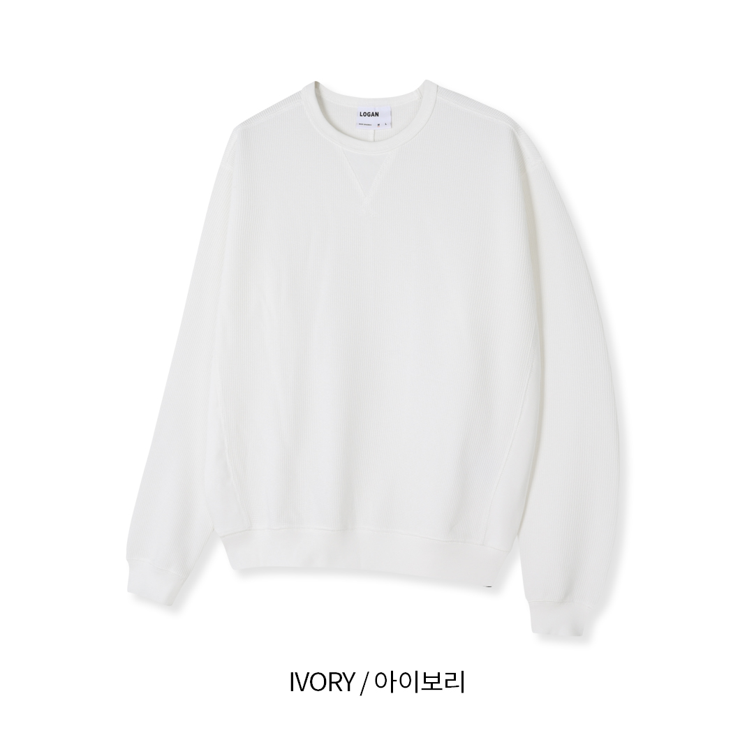 [LOGAN] Labe Waffle Sweatshirt 2