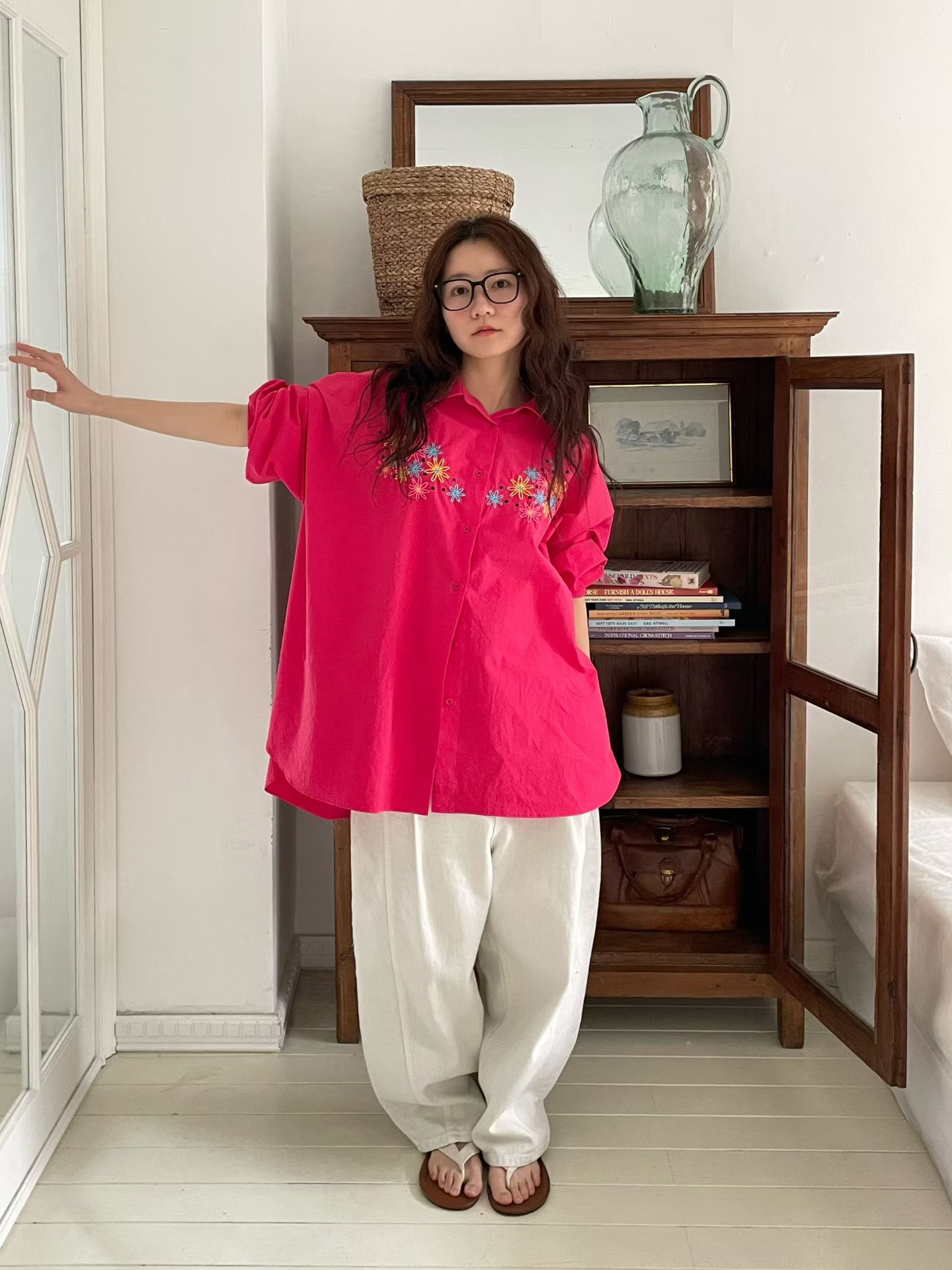 [VENTI] Decalcomania Embroidered Shirt 3