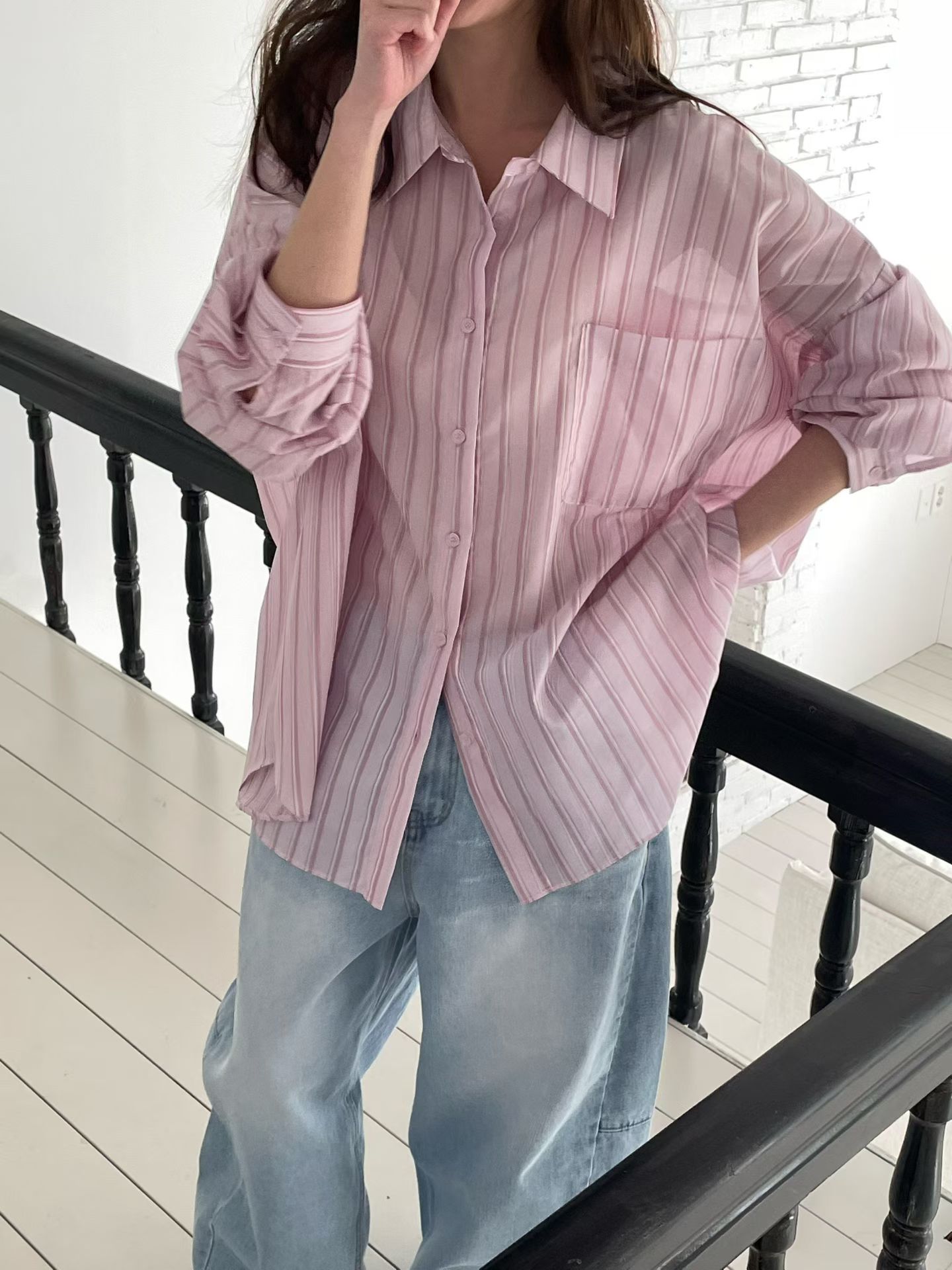 [VENTI] Pauline Striped Shirt 2