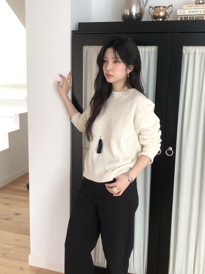 [LE BUTTER] Round Raccoon Knit 5