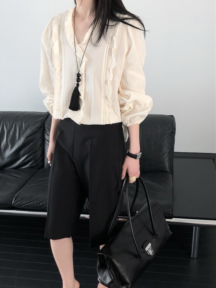 [LE BUTTER] Capri Slacks 6