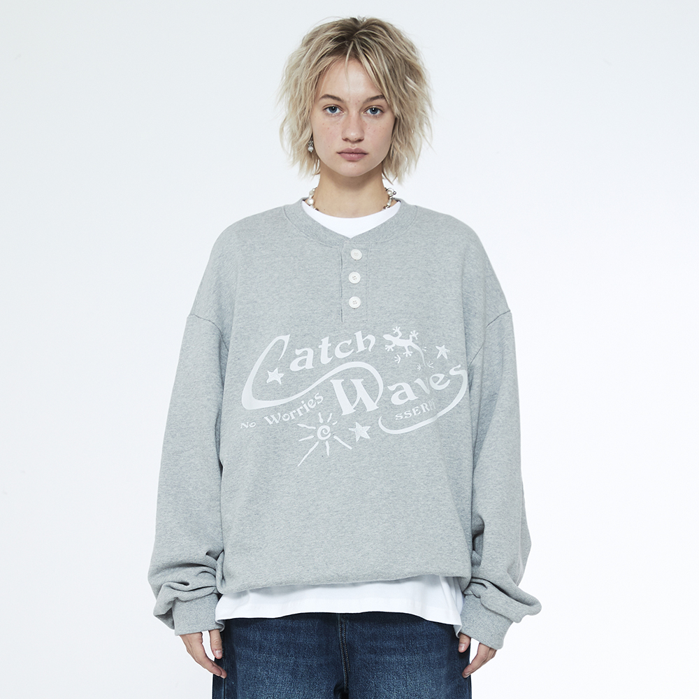 [SSERPE] CATCH WAVES HENLY NECK SWEATSHIRTS 9
