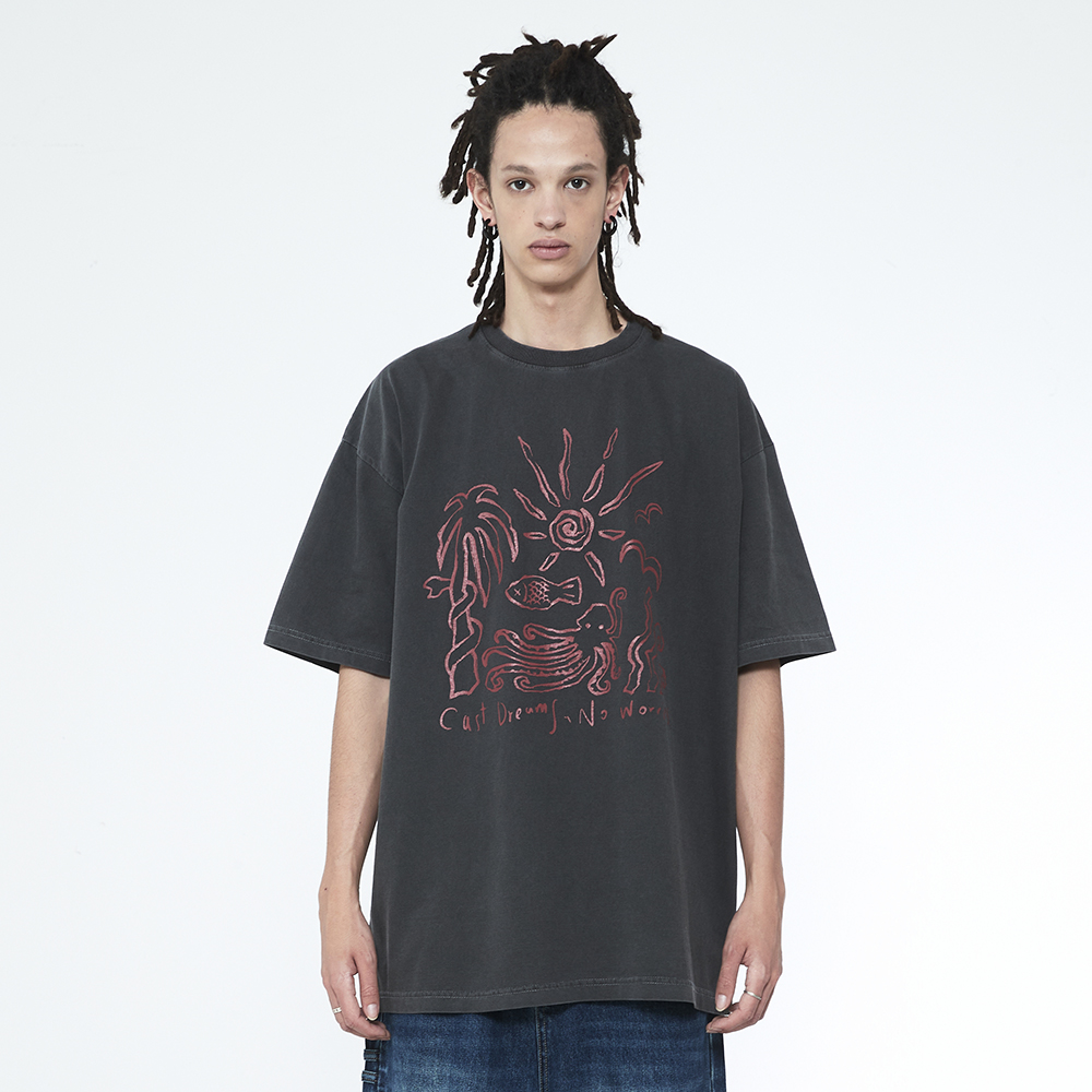 [SSERPE] CAST DREAMS NO WORRIES PIGMENT HALF SLEEVE T 2