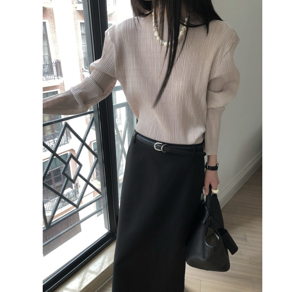 [LE BUTTER] Ber Pleated T-Shirt 8
