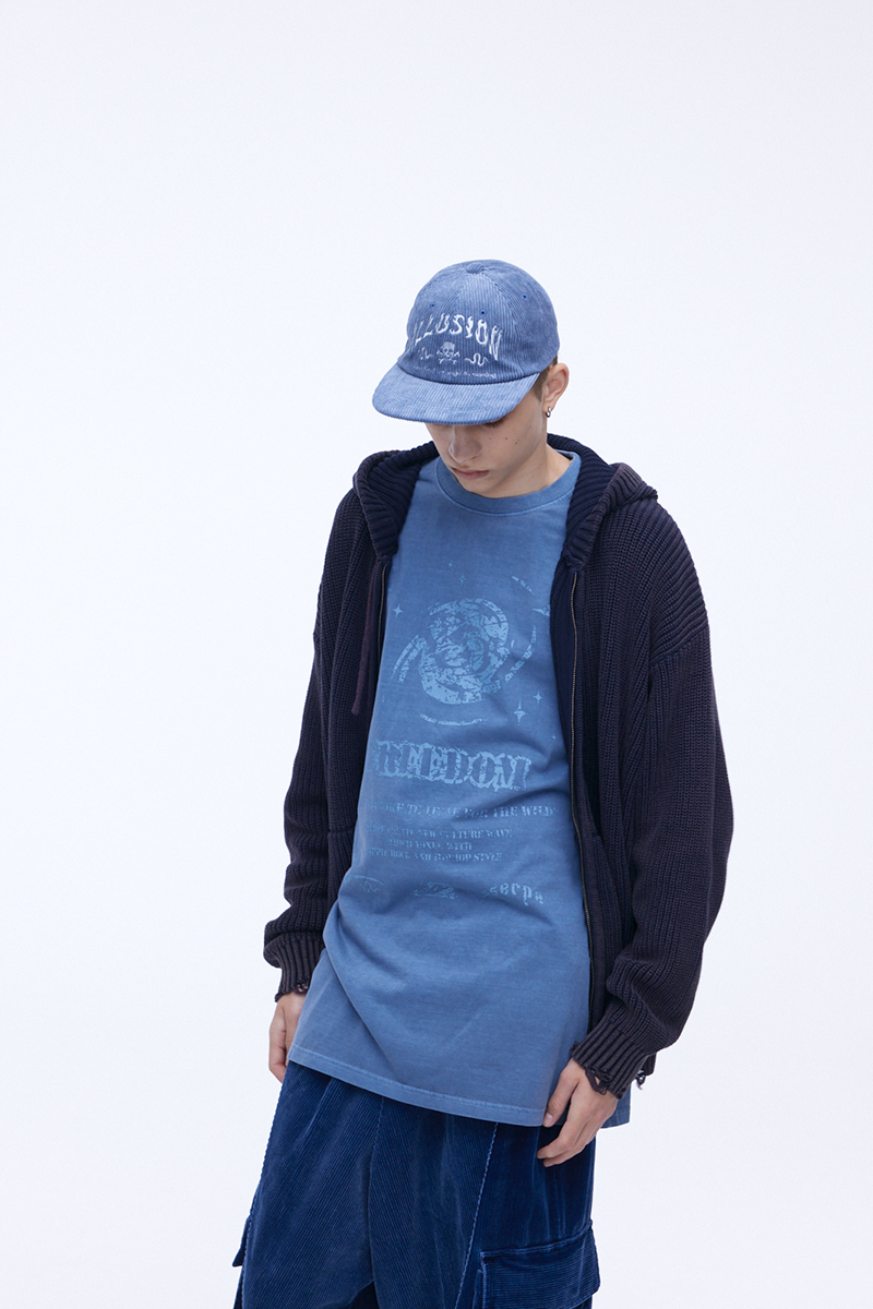 [SSERPE] DESTROYED COTTON   KNIT HOODIE ZIP UP 5
