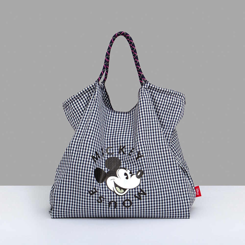 [LE JUNEV] Check Mickey Rope Large Bag 6