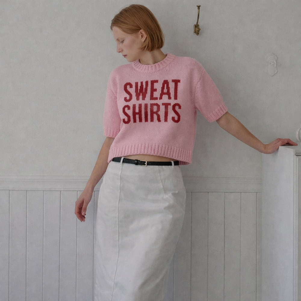 [UNANSWERED MYSTERY] Lettering Knit Pink 4