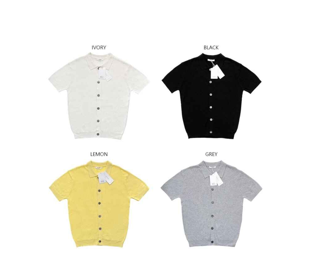 [OCEAN]Taylor Collar Short Sleeve Cardigan 7