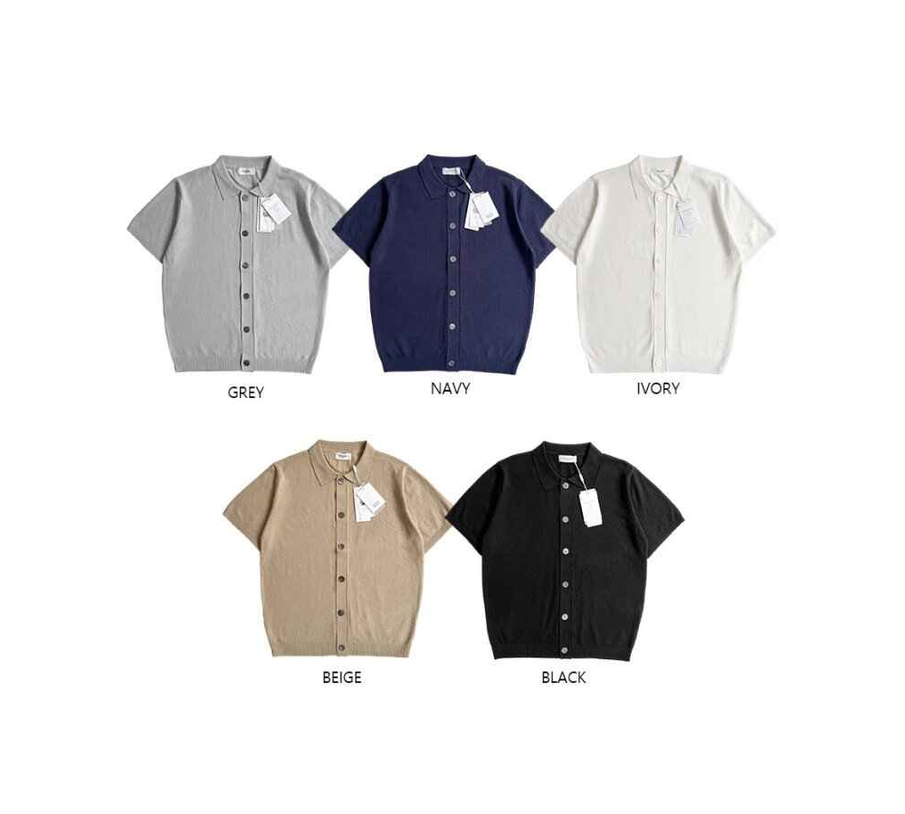 [OCEAN] Coat Boucle Washable Collar Short Sleeve Cardigan 4