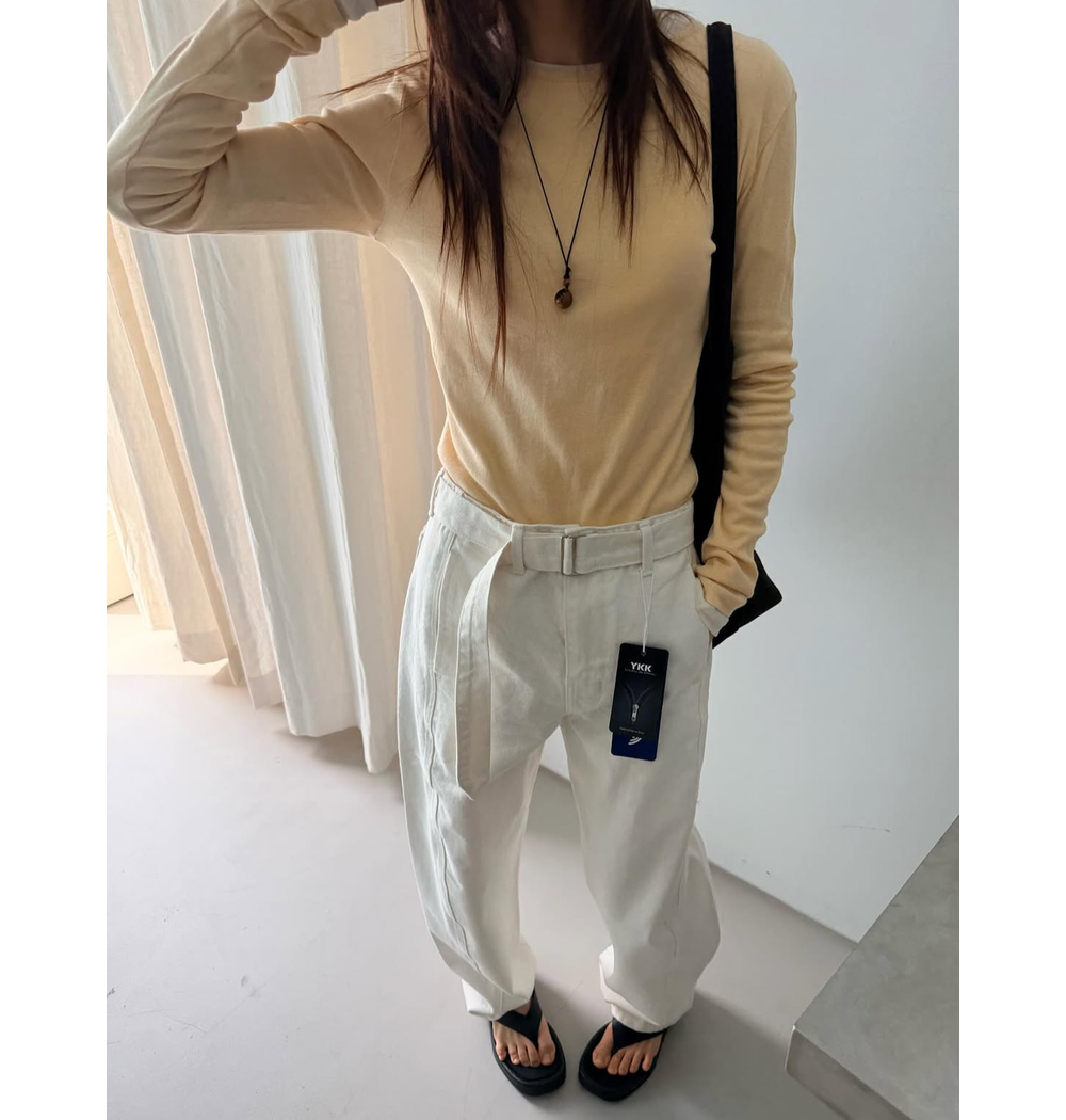 [CEST LA VIE] Egg Long-Sleeve T-Shirt 3