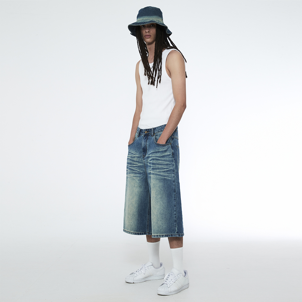 [SSERPE] SNAKE BERMUDA DENIM PANTS 2