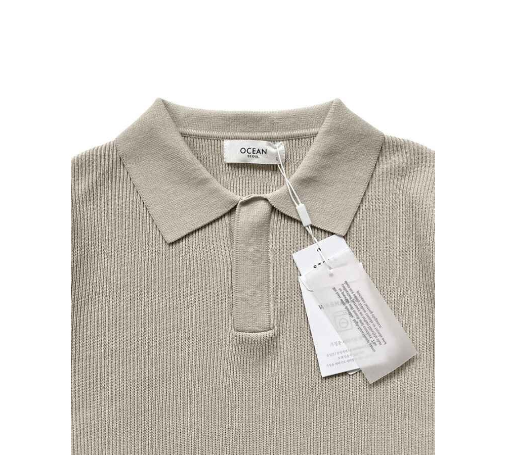[OCEAN] Hachi Hidden Washable Collar Short Sleeve Knit 4