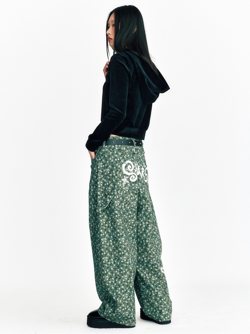 [SSERPE] STARS CAMOUFLAGE COTTON PANTS 7