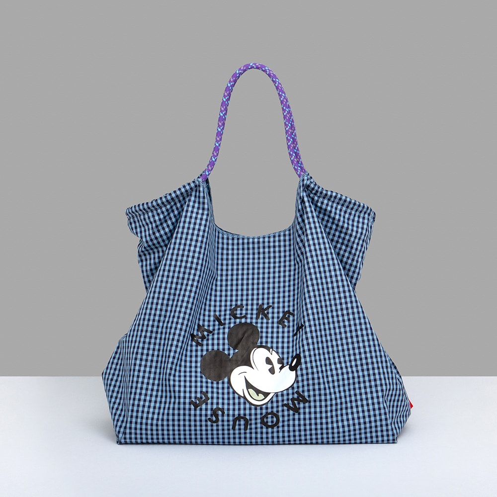 [LE JUNEV] Check Mickey Rope Large Bag 8