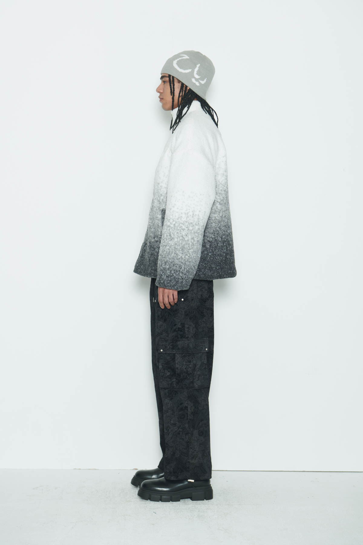 [SSERPE] GREY GRADATION SHERPA FUR JACKET 4
