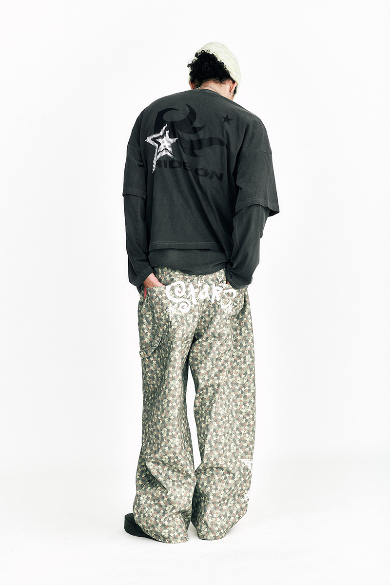 [SSERPE] STARS CAMOUFLAGE COTTON PANTS 5