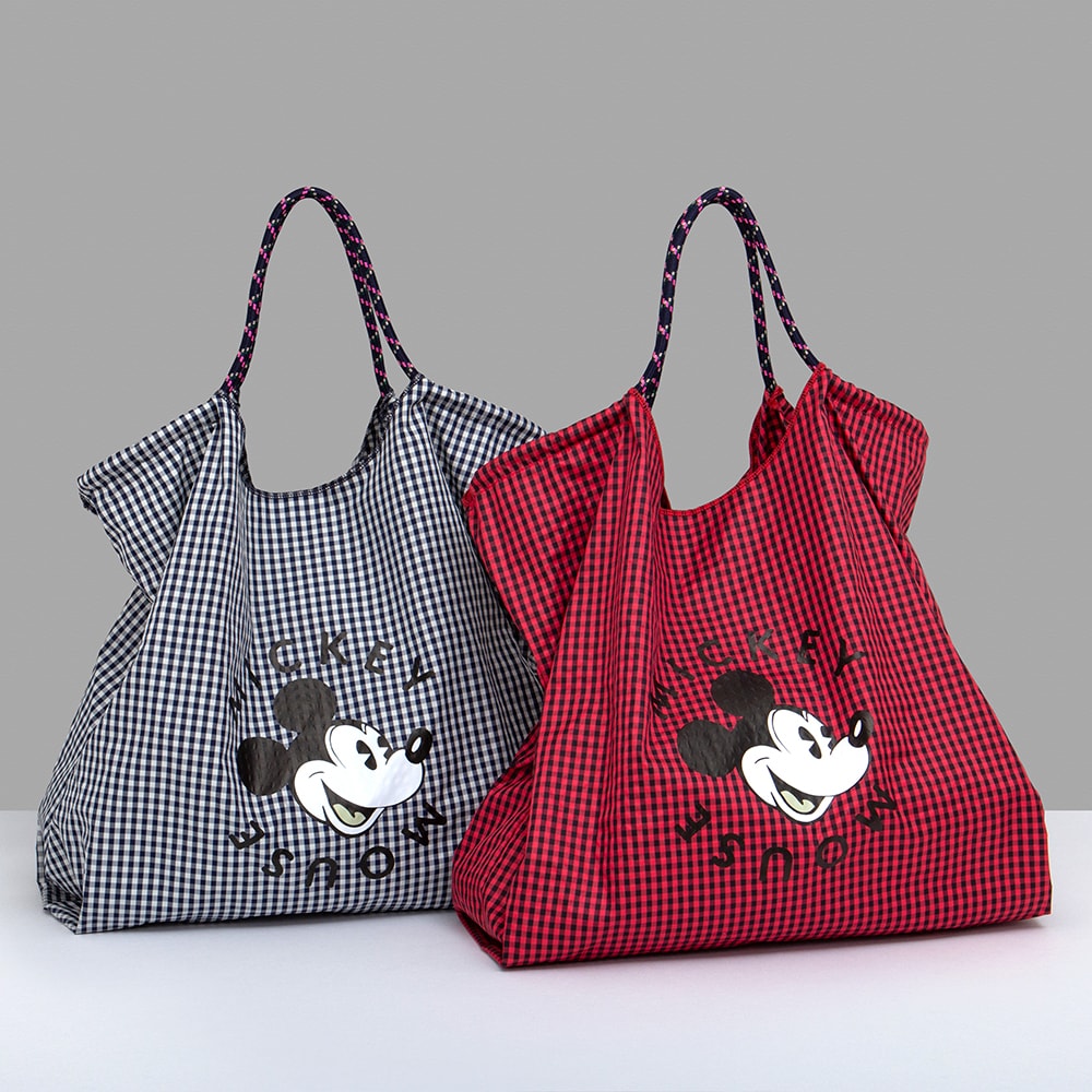 [LE JUNEV] Check Mickey Rope Large Bag 7