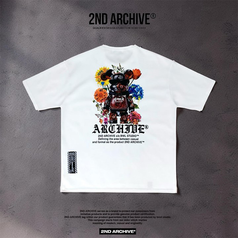 [2ND ARCHIVE] Rose Black Teddy Bear Short Sleeve T-Shirt 3
