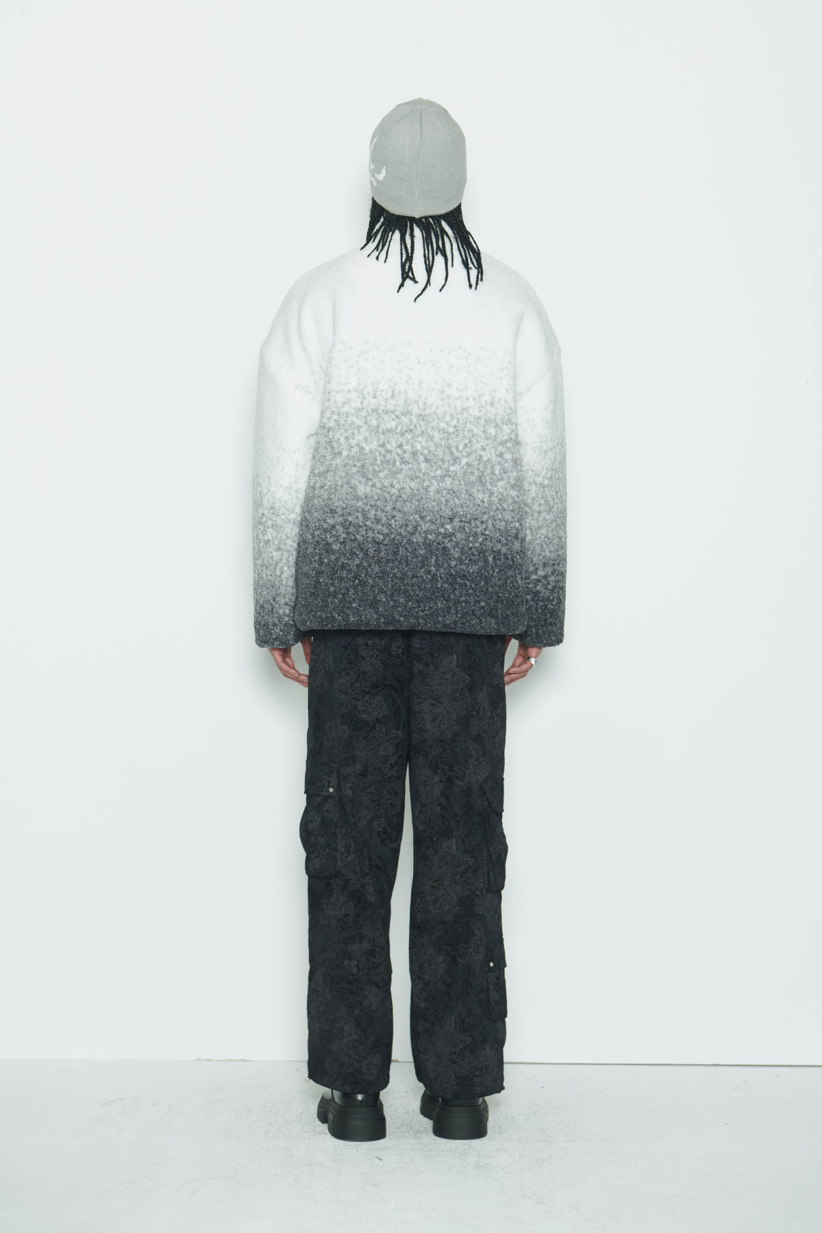 [SSERPE] GREY GRADATION SHERPA FUR JACKET 5