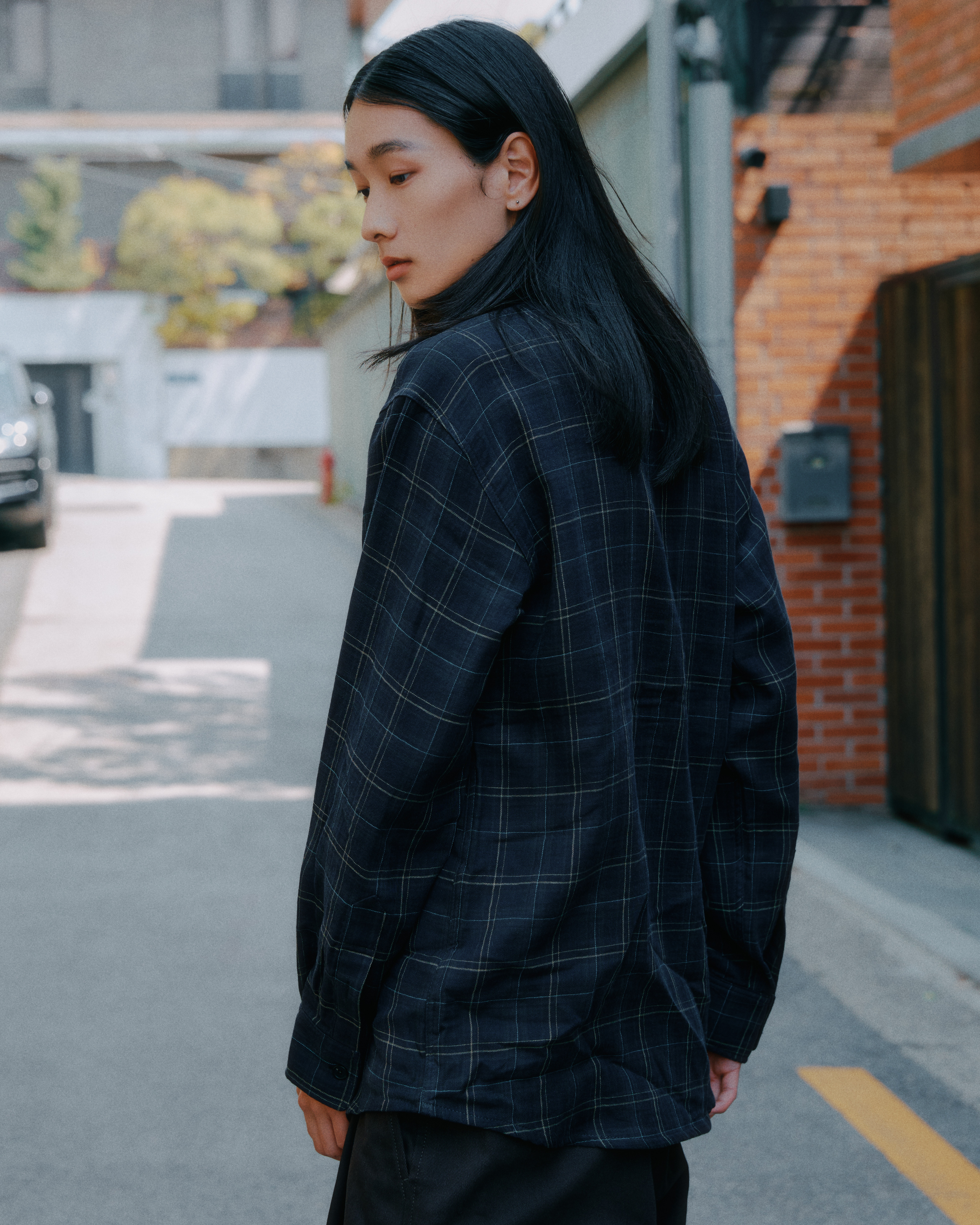 Check Shirt No.0003 -Summer Navy 2