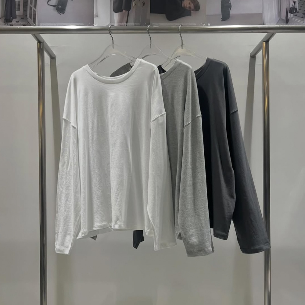 [CEST LA VIE] Neutral Cotton Loose T-Shirt 7