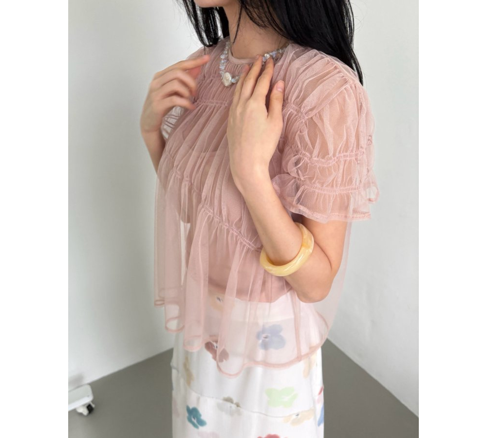 [FOUNDATION] Blly Mesh Sleeveless Blouse Set 5