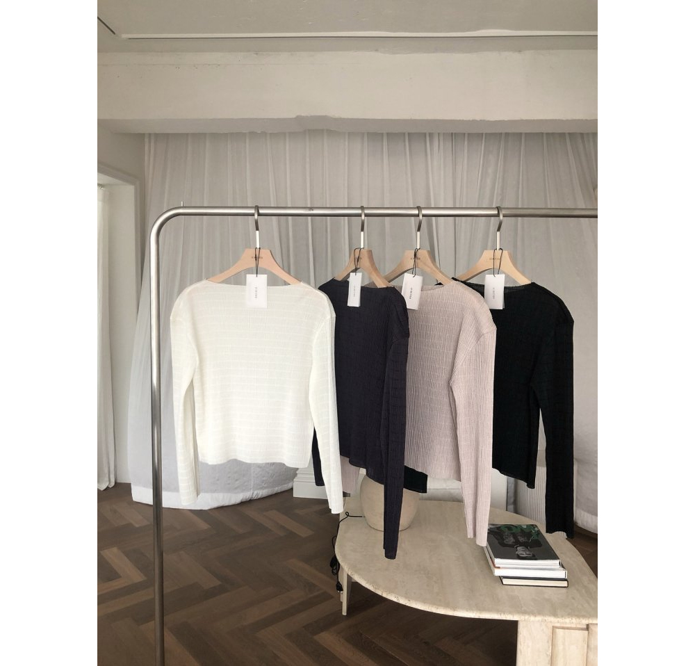 [LE BUTTER] Ber Pleated T-Shirt 10