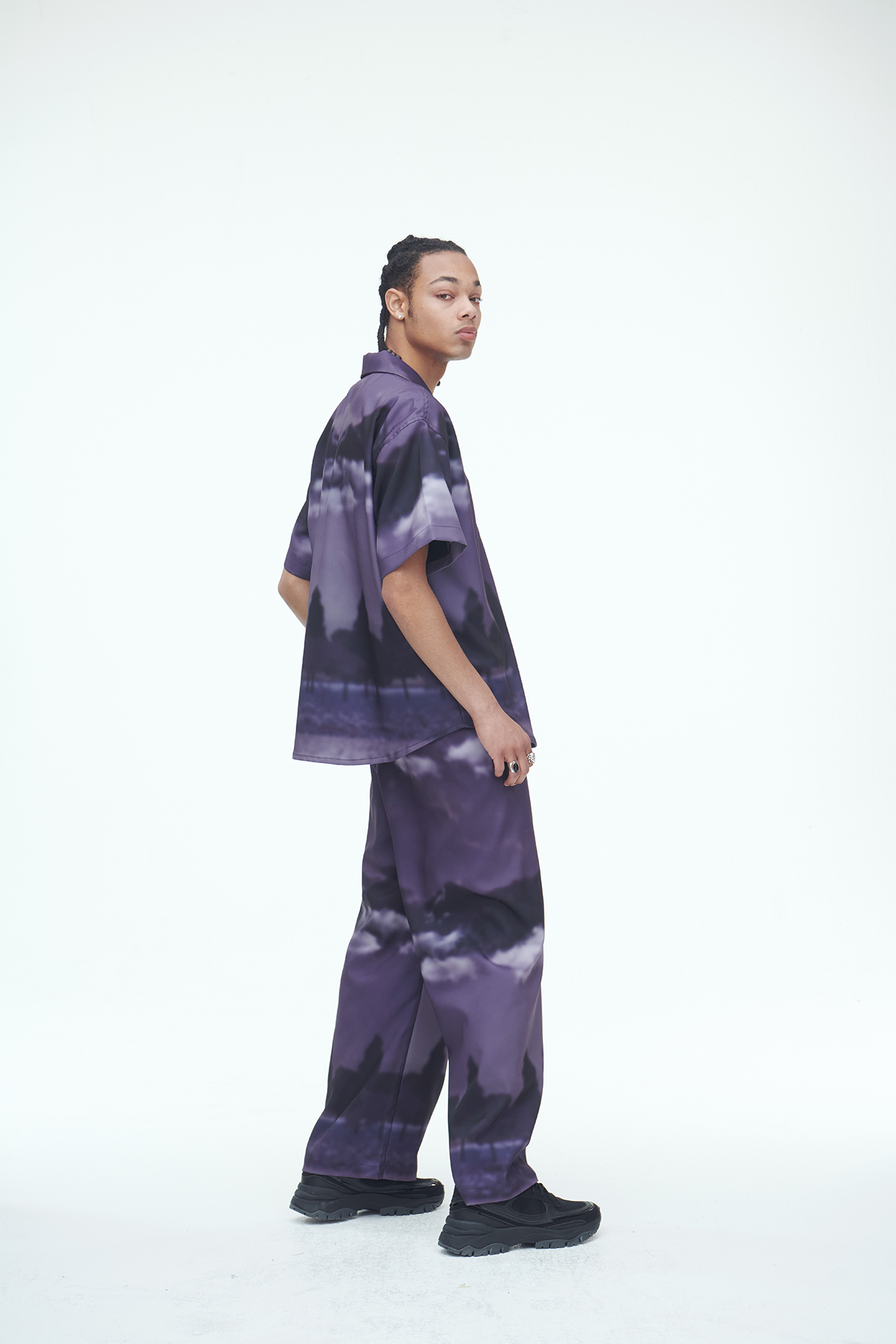 [SSERPE] PURPLE WIND FLOW PANTS 6