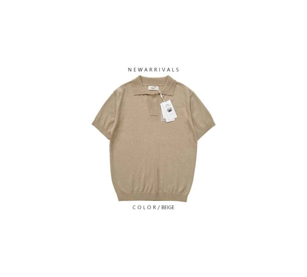 [OCEAN] Coat Booklet Open Washable Collar Short Sleeve Knit 8