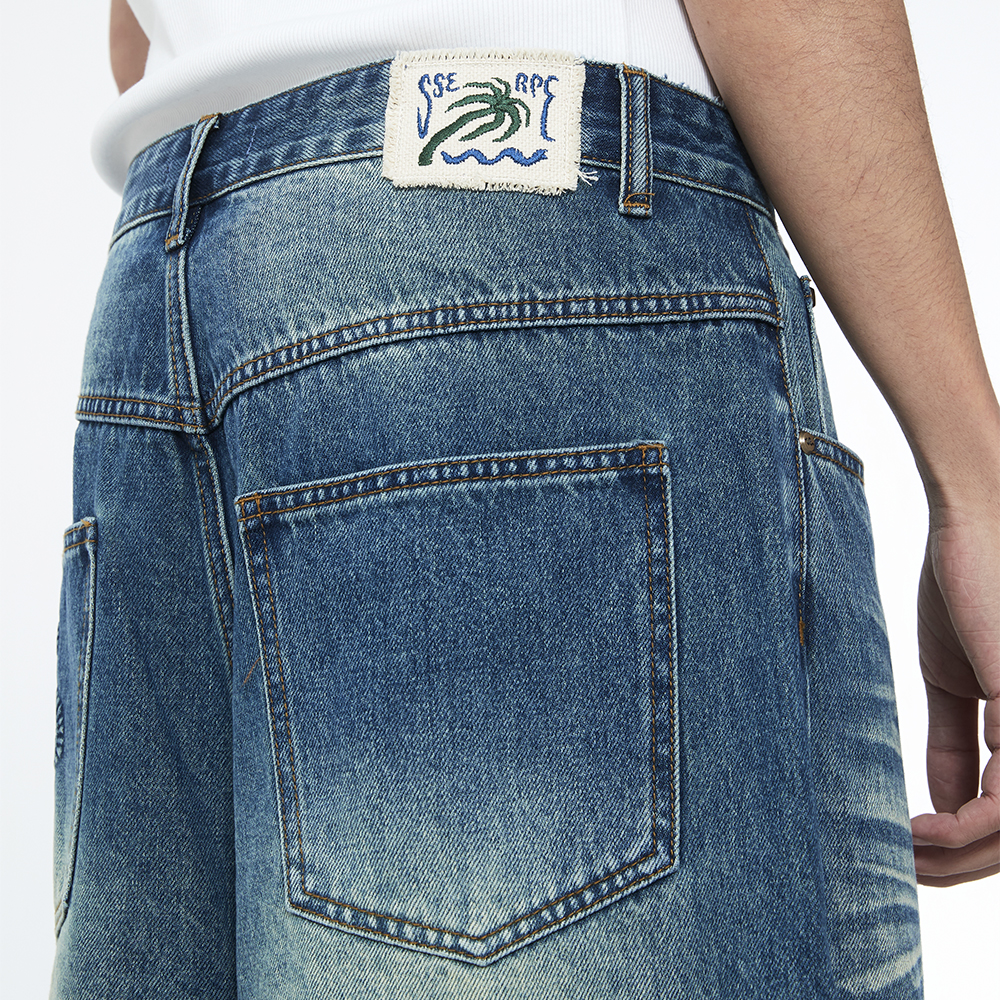 [SSERPE] SNAKE BERMUDA DENIM PANTS 7