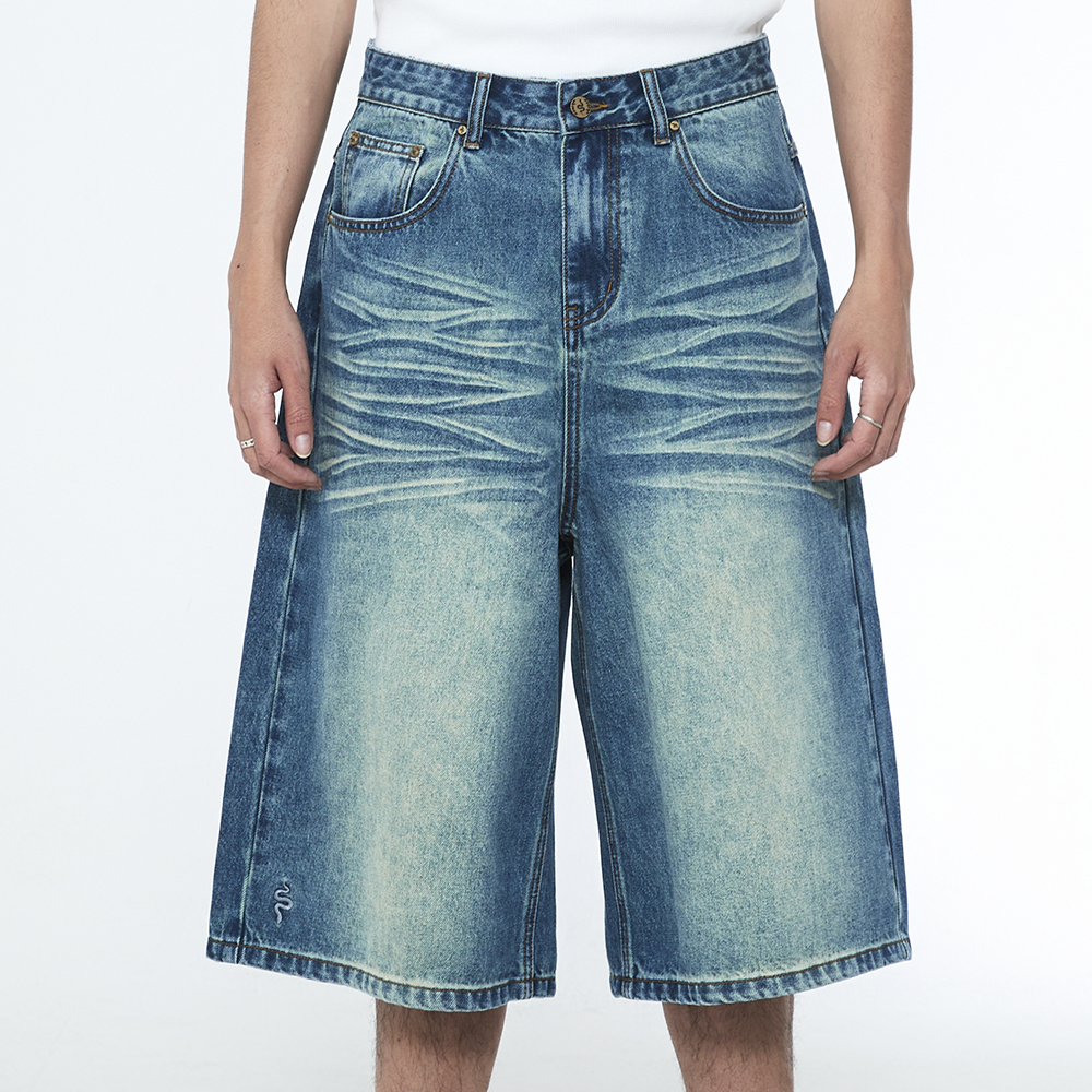 [SSERPE] SNAKE BERMUDA DENIM PANTS 8