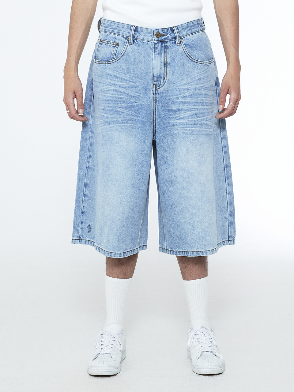 [SSERPE] SNAKE BERMUDA DENIM PANTS 9