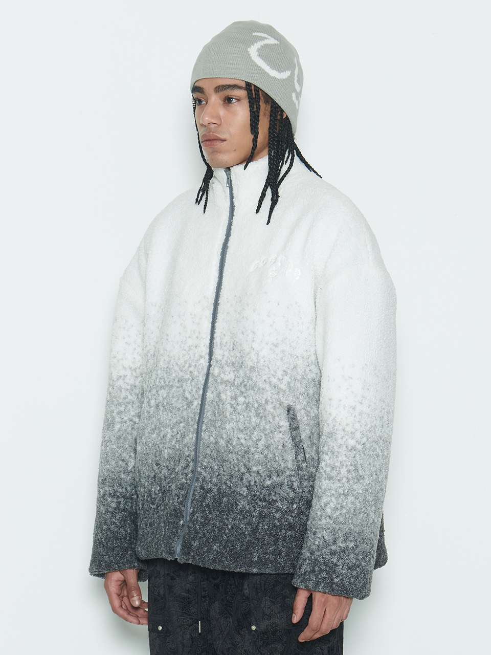 [SSERPE] GREY GRADATION SHERPA FUR JACKET 7