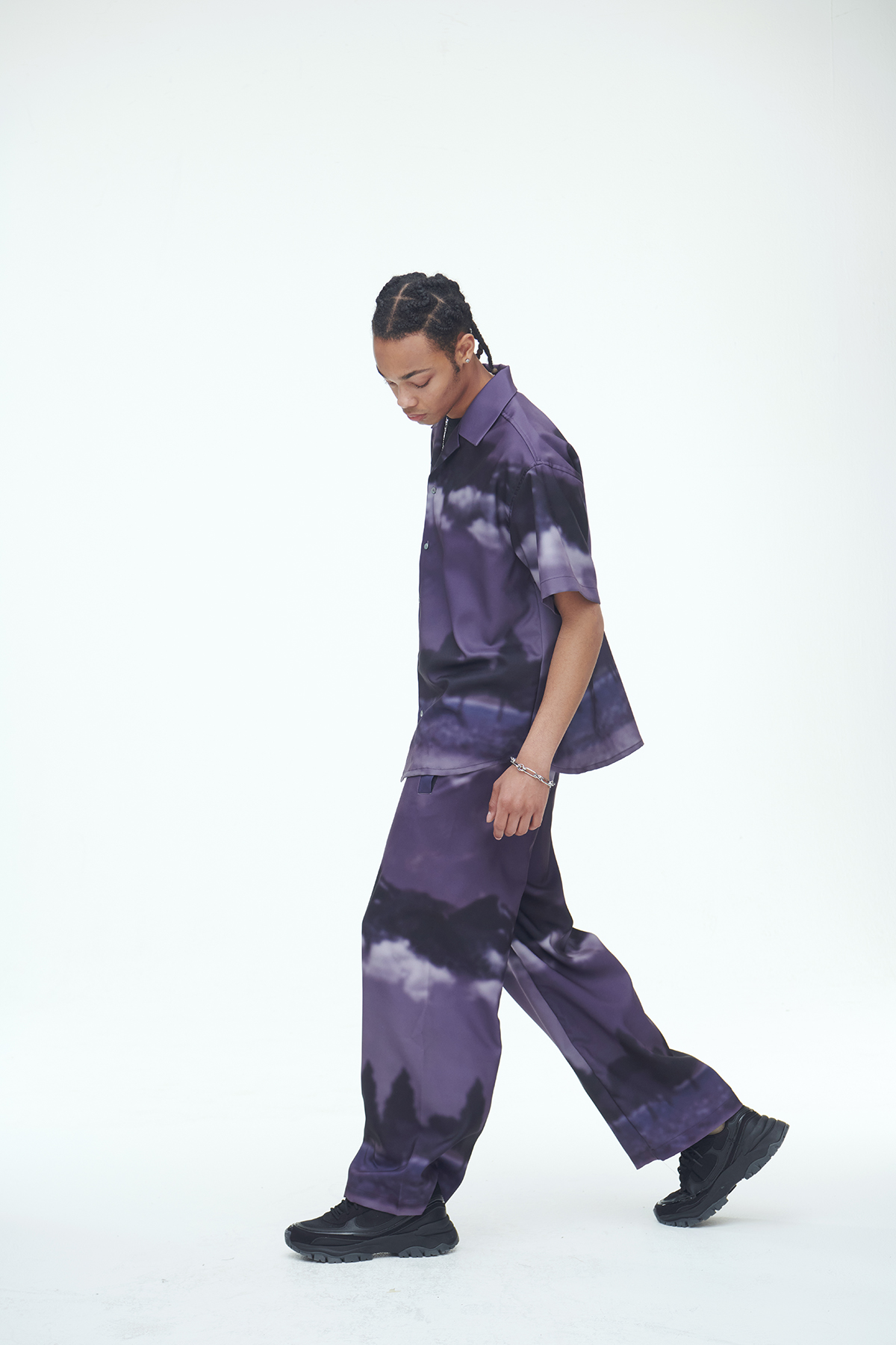 [SSERPE] PURPLE WIND FLOW PANTS 5