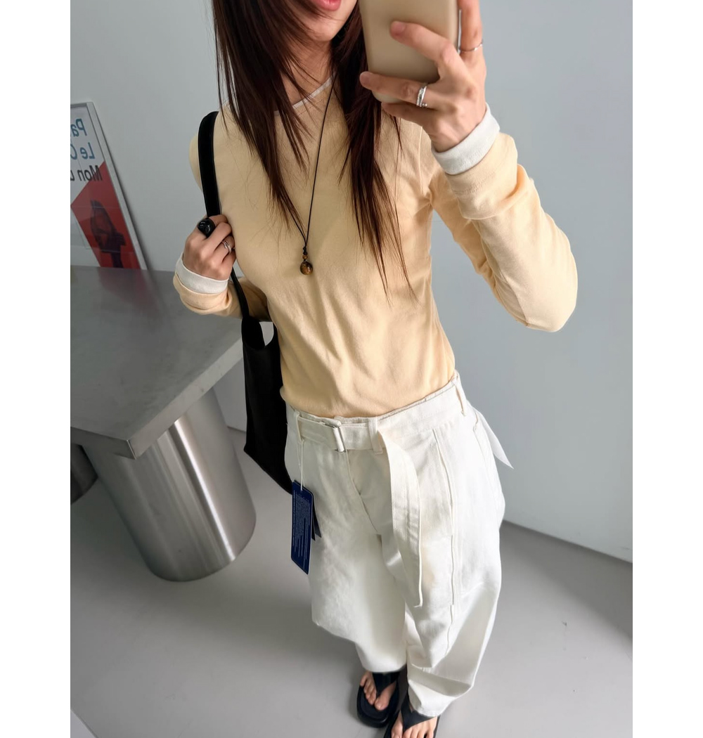 [CEST LA VIE] Egg Long-Sleeve T-Shirt 2