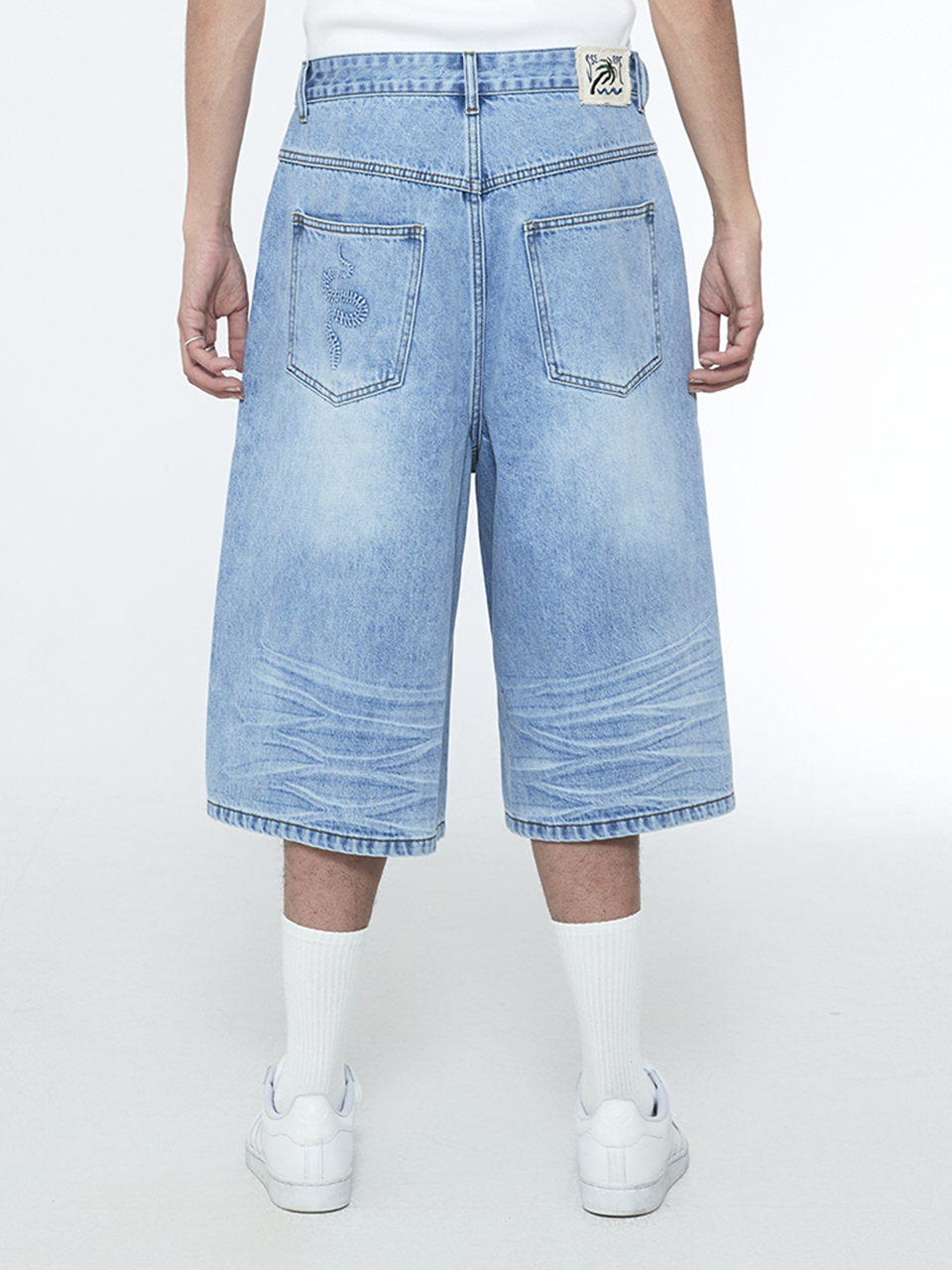 [SSERPE] SNAKE BERMUDA DENIM PANTS 10