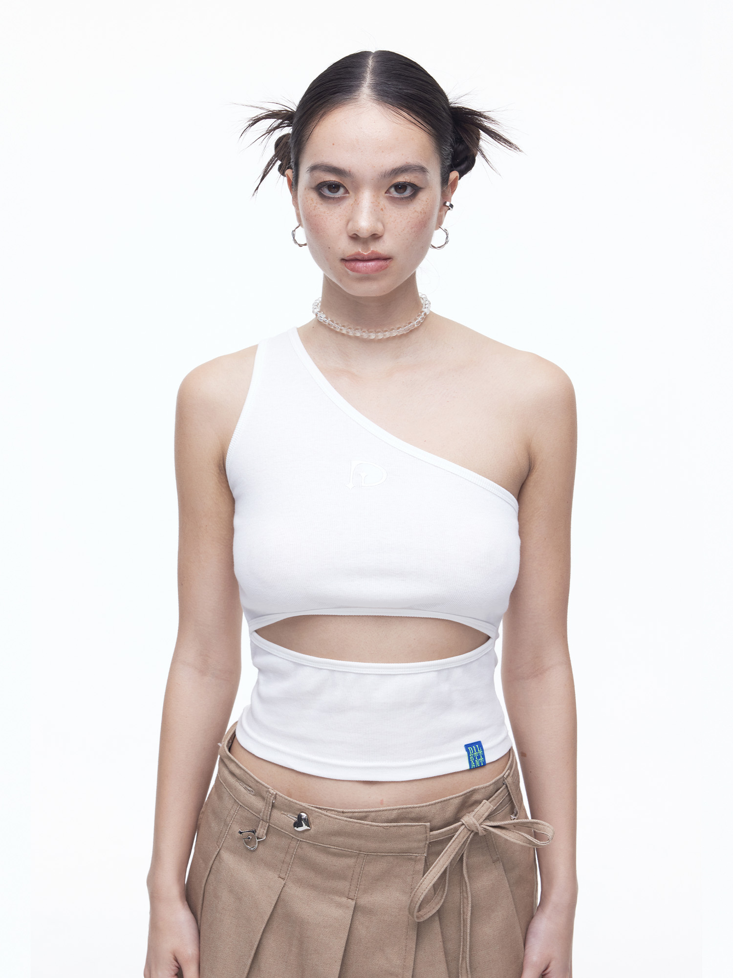 [DILETTANTISME] Unbalance Cut-Out Sleeveless T-Shirts 4