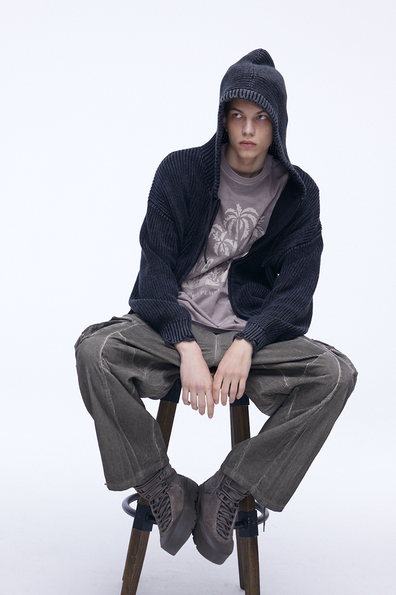 [SSERPE] DYEING CORDUROY CARGO   BANDING PANTS DIRTY BEIGE 4