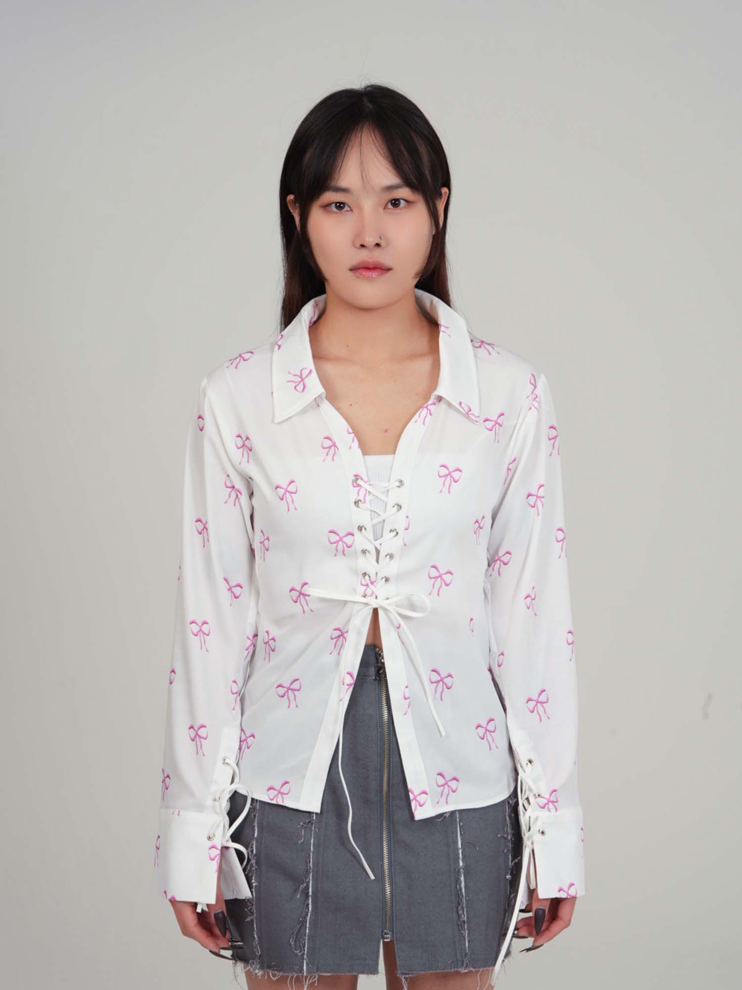 [DILETTANTISME] Ribbon Eyelet Shirt 4